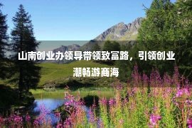 山南创业办领导带领致富路，引领创业潮畅游商海