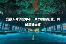 安徽人才创业中心：助力创新创业，共创美好未来