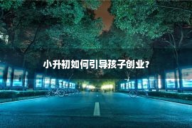 小升初如何引导孩子创业？