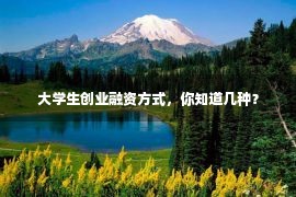 大学生创业融资方式，你知道几种？