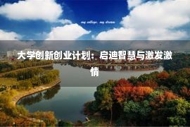 大学创新创业计划：启迪智慧与激发激情