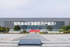 如何查询创业板的开户情况？