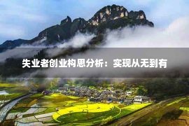 失业者创业构思分析：实现从无到有