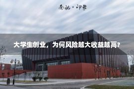 大学生创业，为何风险越大收益越高？