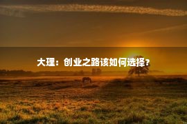 大理：创业之路该如何选择？