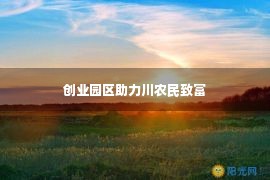 创业园区助力川农民致富