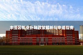 丰泽区创业补贴政策解析与申请指南