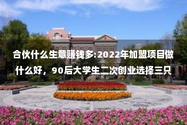 合伙什么生意赚钱多:2022年加盟项目做什么好，90后大学生二次创业选择三只熊披萨