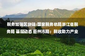 税务加强区块链:国家税务总局浙江省税务局 基层动态 衢州市局：税收助力产业数字化转型走深走实