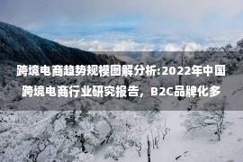 跨境电商趋势规模图解分析:2022年中国跨境电商行业研究报告，B2C品牌化多渠道布局趋势