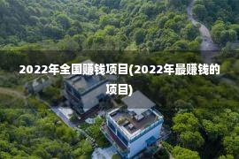 2022年全国赚钱项目(2022年最赚钱的项目)