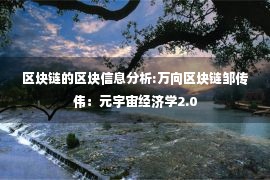 区块链的区块信息分析:万向区块链邹传伟：元宇宙经济学2.0