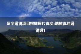 写字赚钱项目摆摊图片真实:地推真的赚钱吗？