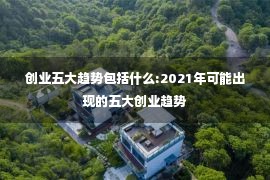 创业五大趋势包括什么:2021年可能出现的五大创业趋势