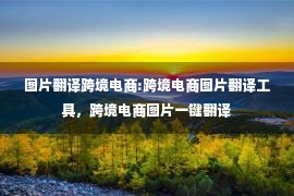 图片翻译跨境电商:跨境电商图片翻译工具，跨境电商图片一键翻译