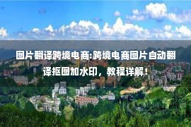 图片翻译跨境电商:跨境电商图片自动翻译抠图加水印，教程详解！