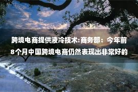 跨境电商提供液冷技术:商务部：今年前8个月中国跨境电商仍然表现出非常好的增长势头