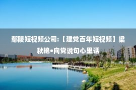 鄢陵短视频公司:【建党百年短视频】梁秋艳•向党说句心里话