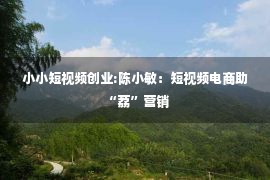 小小短视频创业:陈小敏：短视频电商助“荔”营销