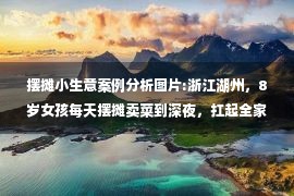 摆摊小生意案例分析图片:浙江湖州，8岁女孩每天摆摊卖菜到深夜，扛起全家生计！