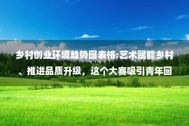 乡村创业环境趋势图表格:艺术赋能乡村、推进品质升级，这个大赛吸引青年回乡创业