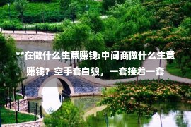 **在做什么生意赚钱:中间商做什么生意赚钱？空手套白狼，一套接着一套