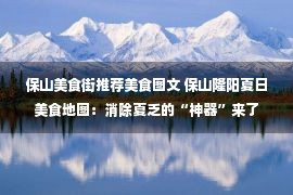 保山美食街推荐美食图文 保山隆阳夏日美食地图：消除夏乏的“神器”来了