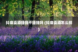 抖音卖酒赚钱不赚钱吗 (抖音卖酒怎么样)