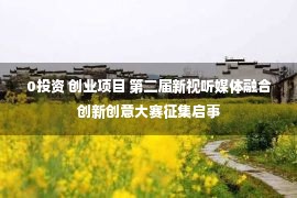 0投资 创业项目 第二届新视听媒体融合创新创意大赛征集启事