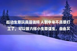 街边生意玩具赚钱吗 人到中年不愿意打工了，可以做六样小生意谋生，自由又赚钱