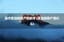 操作区块链账户的软件 (区块链账户是什么)