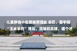 儿童挣钱小生意推荐理由 辛巴、董宇辉“玉米事件”背后，流量和品牌，哪个才是生意的本质