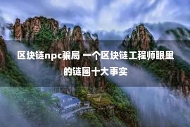 区块链npc骗局 一个区块链工程师眼里的链圈十大事实