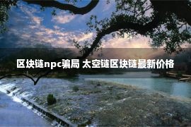 区块链npc骗局 太空链区块链最新价格