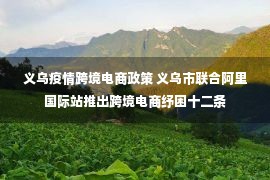 义乌疫情跨境电商政策 义乌市联合阿里国际站推出跨境电商纾困十二条