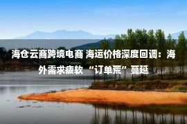 海仓云商跨境电商 海运价格深度回调：海外需求疲软 “订单荒”蔓延