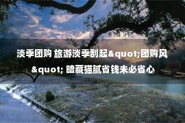 淡季团购 旅游淡季刮起"团购风" 暗藏猫腻省钱未必省心