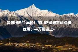 宾馆团购** 半价！宝山这些限定活动和优惠，千万别错过~