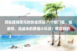 现在赚钱零元的创业项目 八个零门槛、低参预、高成本的挣钱小项目！想赢利的别错过