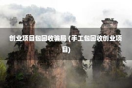 创业项目包回收骗局 (手工包回收创业项目)