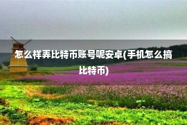 怎么样弄比特币账号呢安卓(手机怎么搞比特币)