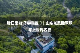 胎日常知识 学霸说 ⑳丨山东龙凤胎双双考上世界名校