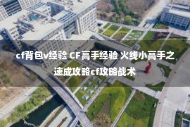 cf背包v经验 CF高手经验 火线小高手之速成攻略cf攻略战术