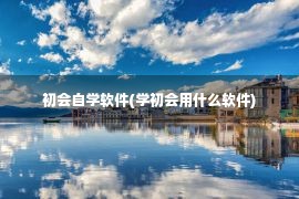 初会自学软件(学初会用什么软件)