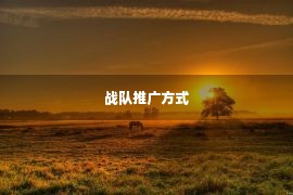 战队推广方式