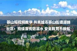 茶山短视频教学 共青城市茶山街道湖畔社区：持续宣传防溺水 安全教育不放松