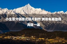 小生意分销模式图片制作 跨境电商值得再做一遍