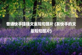 普通快手赚钱文案短句图片 (发快手的文案短句图片)