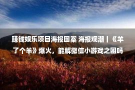 赚钱娱乐项目海报图案 海报观潮丨《羊了个羊》爆火，能解微信小游戏之困吗？