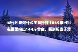 现代囚犯做什么生意赚钱 1869年囚犯在田里挖出144斤黄金，赚到相当于澳洲白领43年总收入